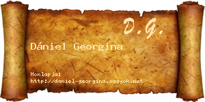 Dániel Georgina névjegykártya